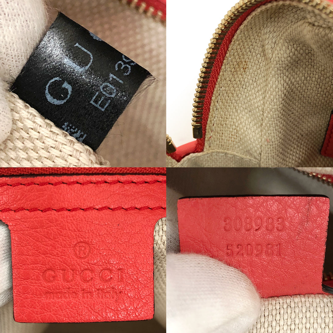 GUCCI グッチ 
 ソーホー ダブルチェーン  308983  ショルダーバッグ 
レザー ベゴニアピンク