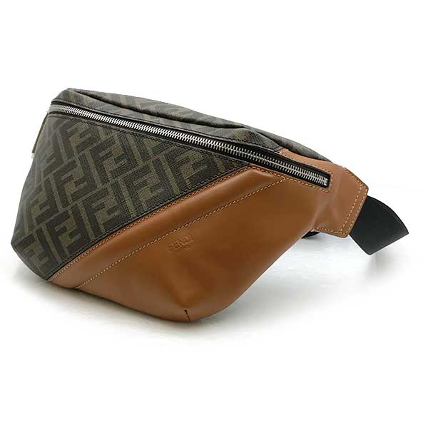 FENDI フェンディ 
 7VA434 ウエストバッグ 
PVC/レザー  ブラウン