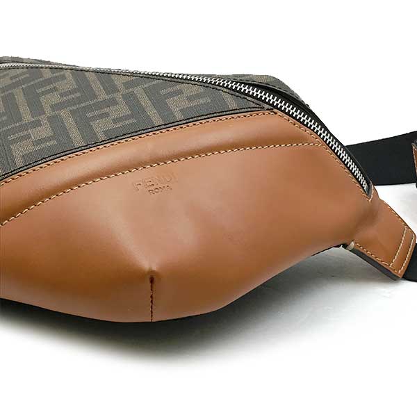 FENDI フェンディ 
 7VA434 ウエストバッグ 
PVC/レザー  ブラウン