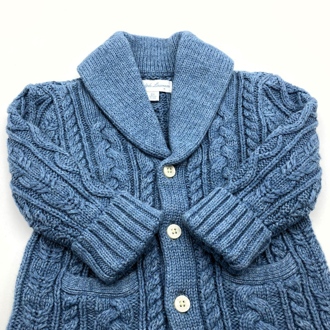RALPH LAUREN ラルフローレン 
 カーディガン 
コットン ブルー