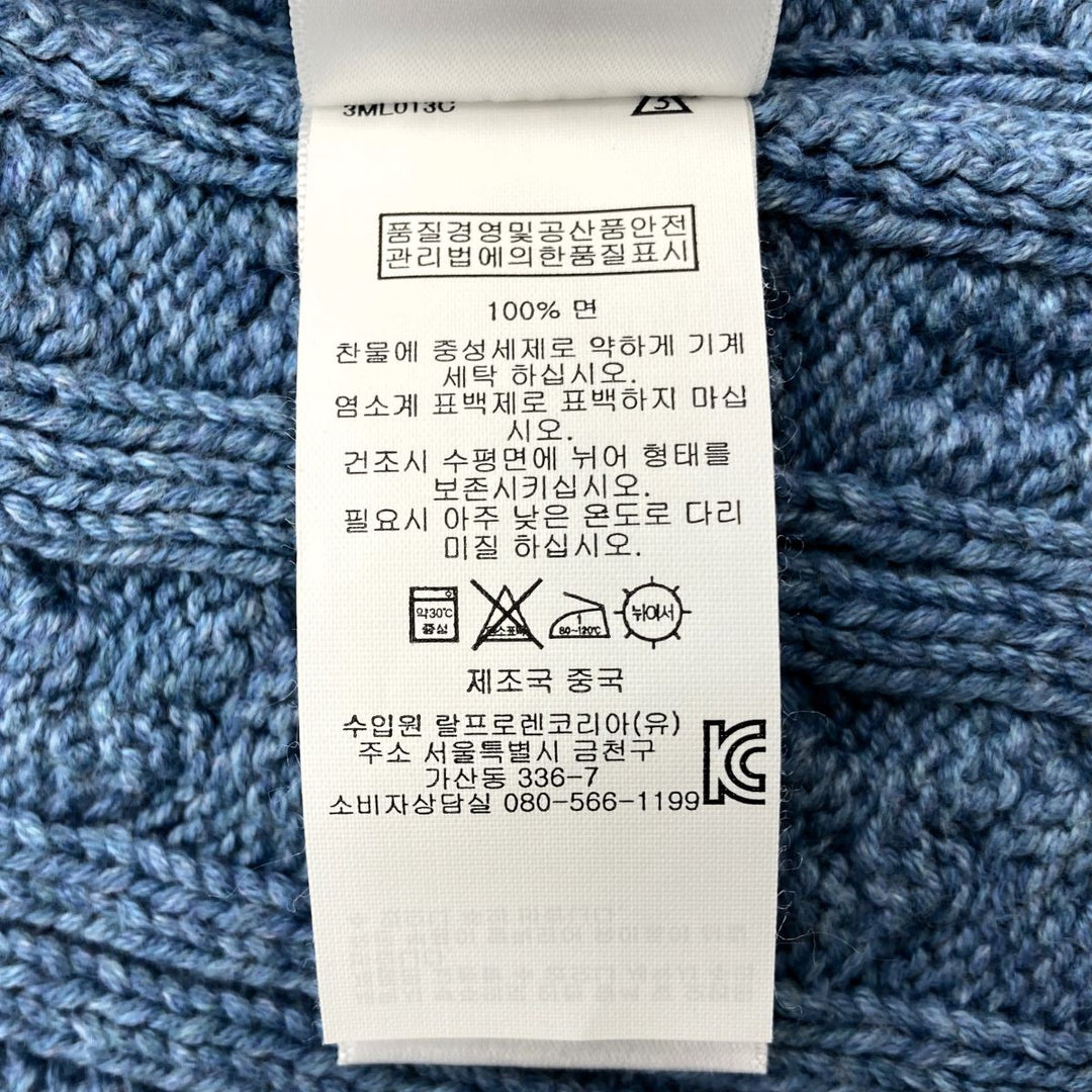RALPH LAUREN ラルフローレン 
 カーディガン 
コットン ブルー