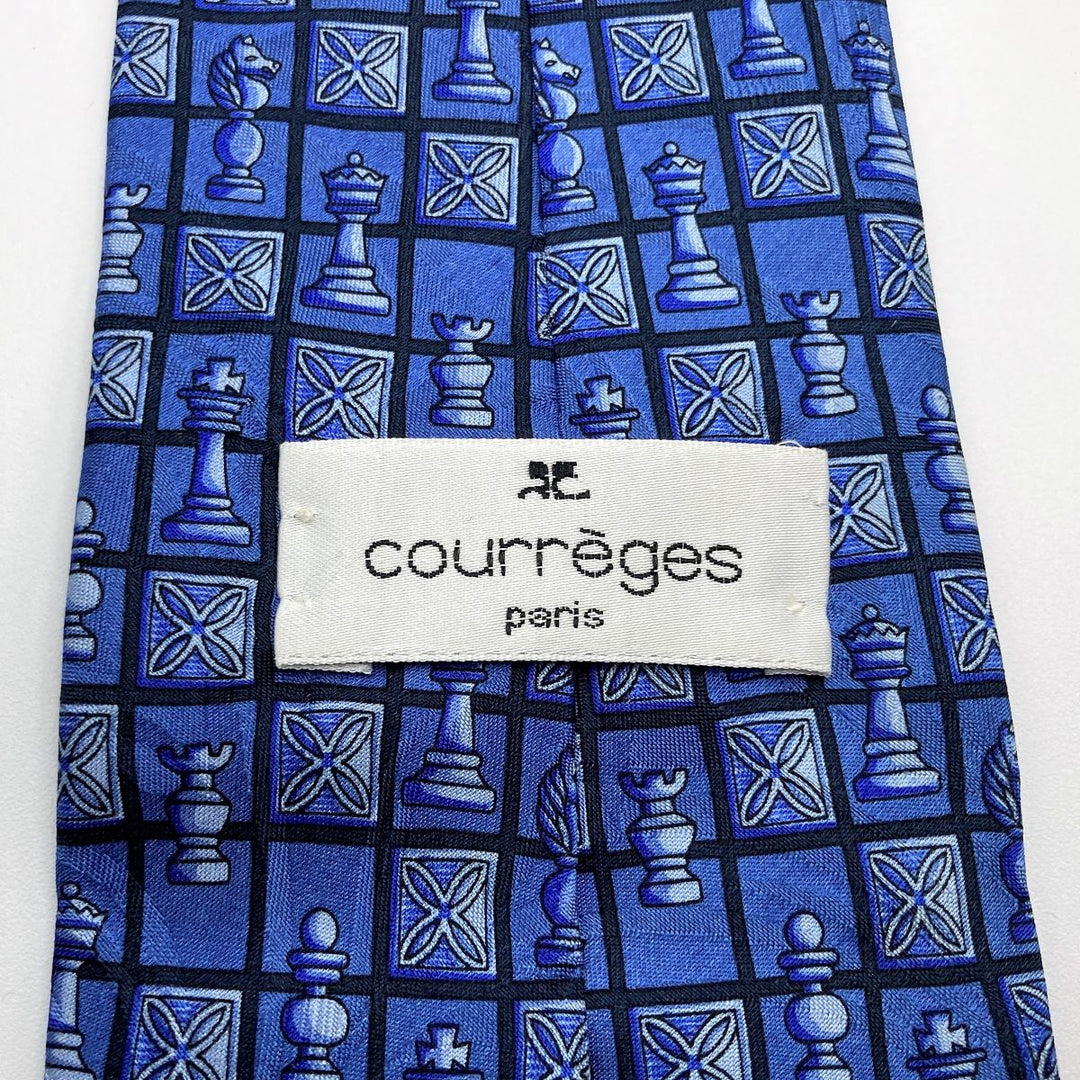 courreges クレージュ 
 ネクタイ 
シルク ブルー