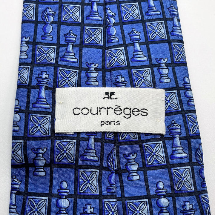 courreges クレージュ 
 ネクタイ 
シルク ブルー