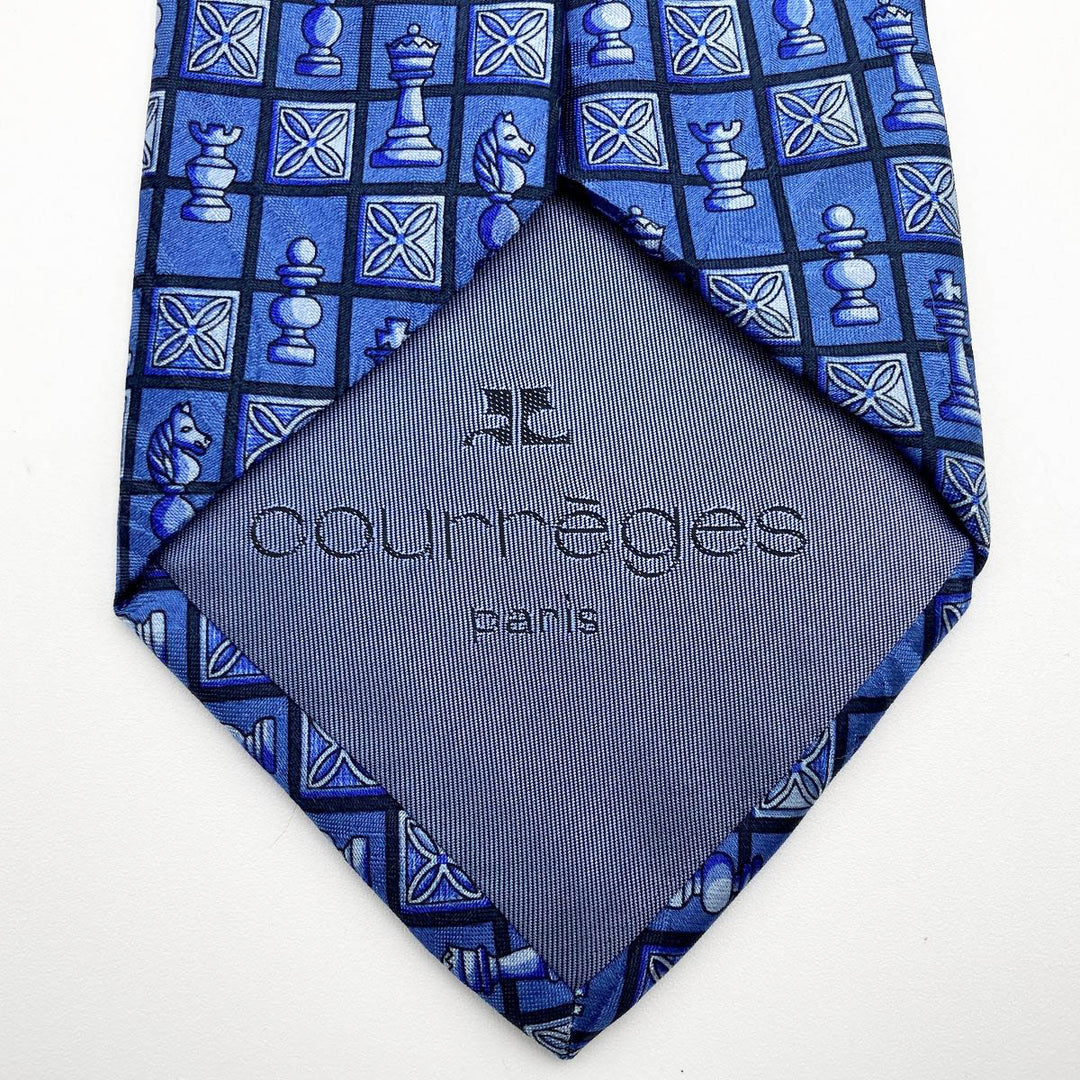 courreges クレージュ 
 ネクタイ 
シルク ブルー