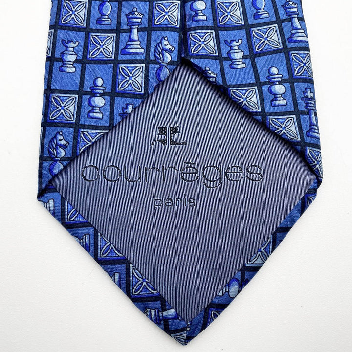 courreges クレージュ 
 ネクタイ 
シルク ブルー