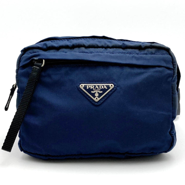 PRADA プラダ 
 ウエストバッグ 
ナイロン ネイビー