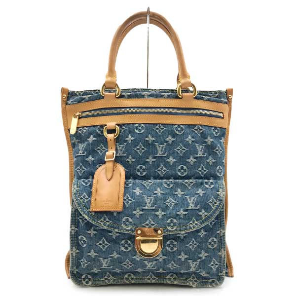 LOUIS VUITTON ルイ・ヴィトン 
 M95018/フラットショッパー トートバッグ 
モノグラムデニム ブルー