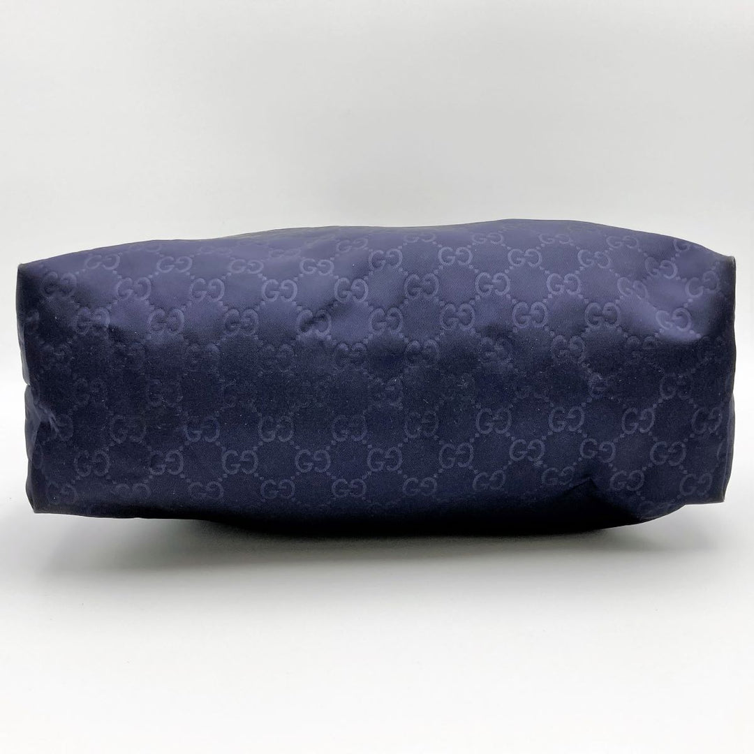 GUCCI グッチ 
 308840 ショルダーバッグ 
ナイロン/レザー  ネイビー