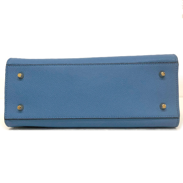美品 
Furla フルラ 
 ハンドバッグ 
レザー ブルー 中古