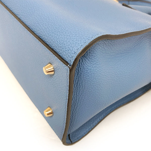 美品 
Furla フルラ 
 ハンドバッグ 
レザー ブルー 中古