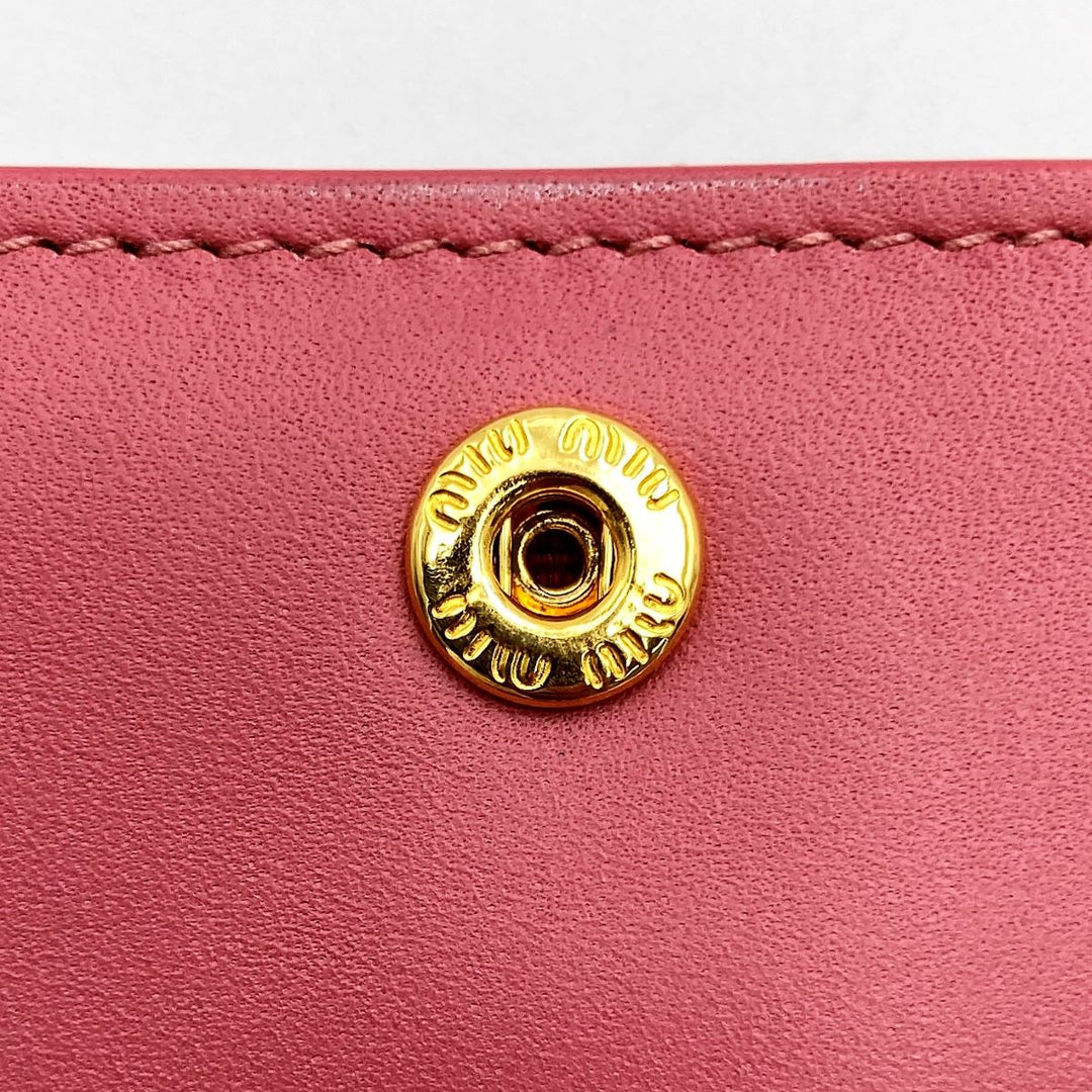 Miu Miu ミュウ ミュウ 
 コインケース 
レザー ピンク