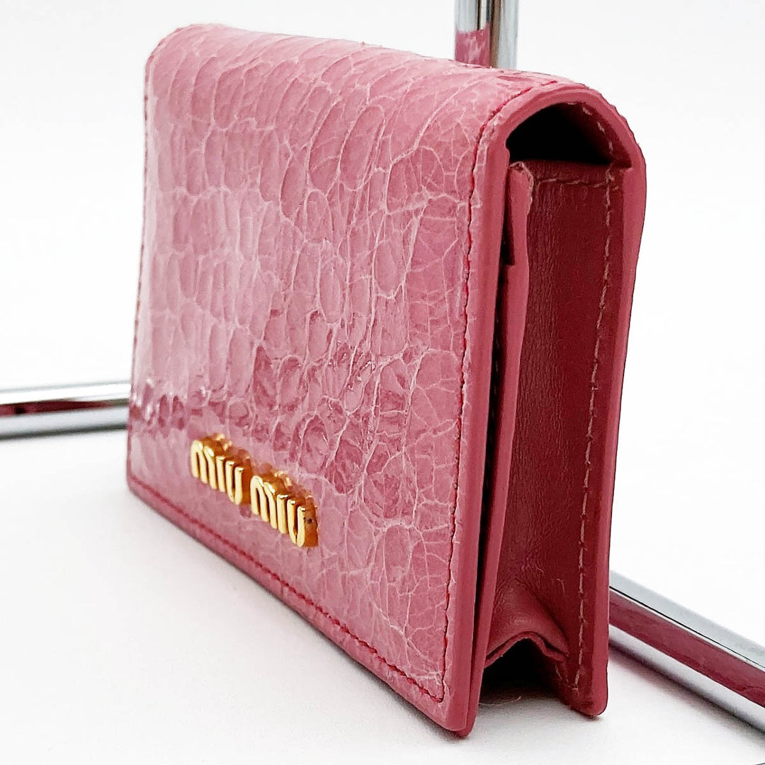 Miu Miu ミュウ ミュウ 
 コインケース 
レザー ピンク