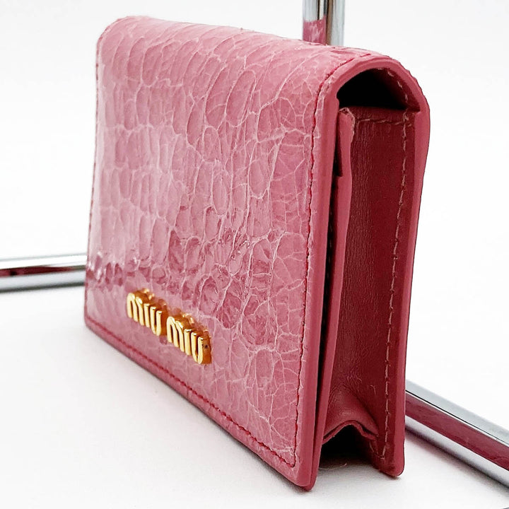 Miu Miu ミュウ ミュウ 
 コインケース 
レザー ピンク