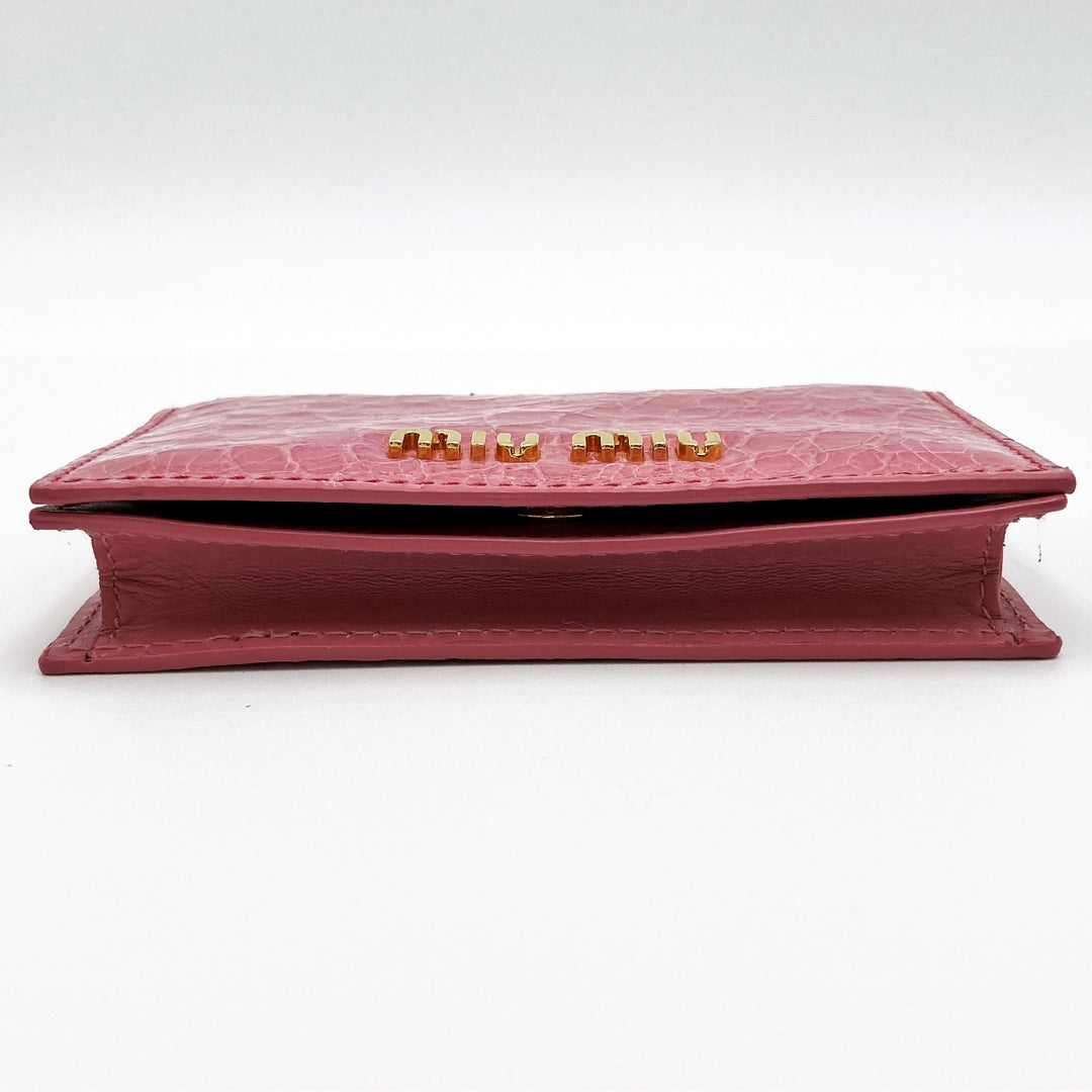 Miu Miu ミュウ ミュウ 
 コインケース 
レザー ピンク