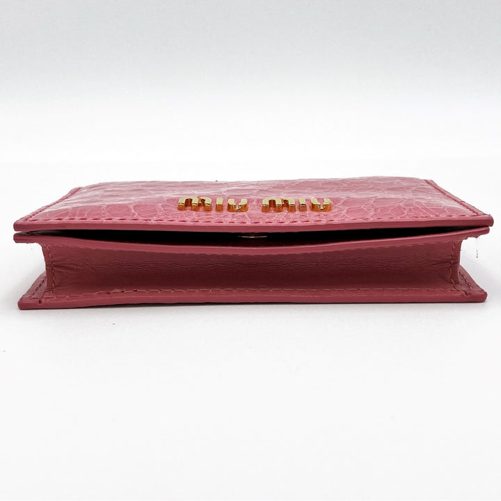Miu Miu ミュウ ミュウ 
 コインケース 
レザー ピンク