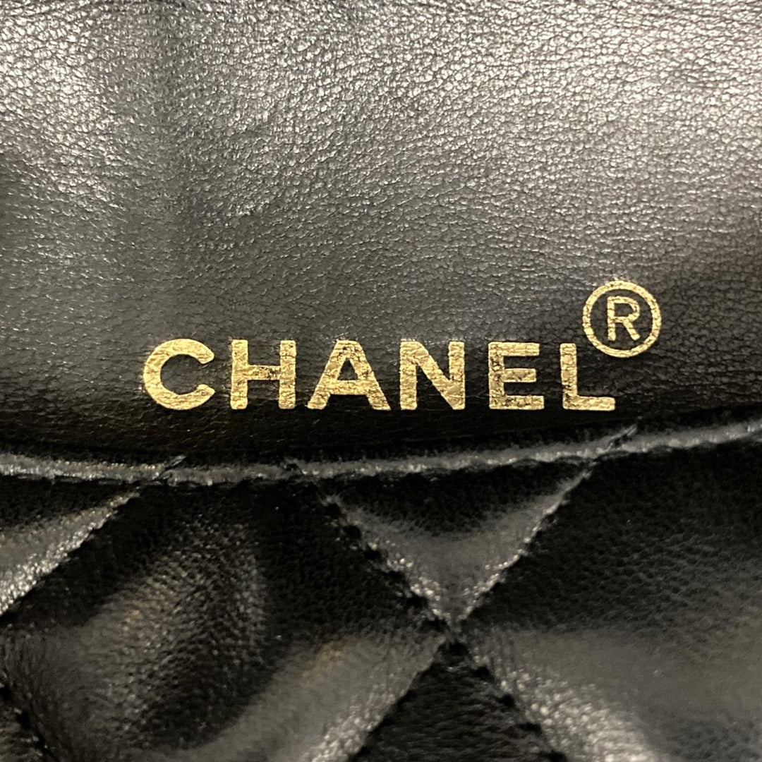 CHANEL シャネル 
 ミニマトラッセ ショルダーバッグ 
ラムスキン ブラック