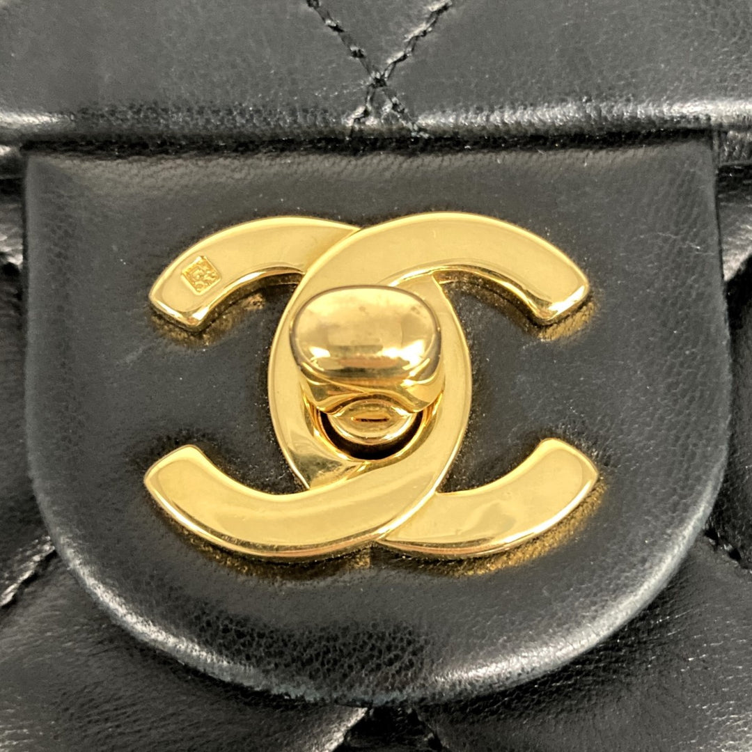 CHANEL シャネル 
 ミニマトラッセ ショルダーバッグ 
ラムスキン ブラック