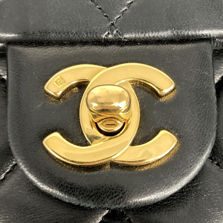 CHANEL シャネル 
 ミニマトラッセ ショルダーバッグ 
ラムスキン ブラック