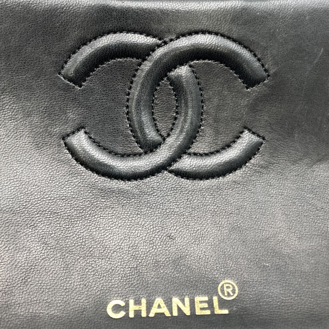 CHANEL シャネル 
 ミニマトラッセ ショルダーバッグ 
ラムスキン ブラック