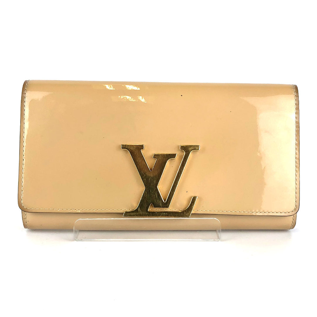LOUIS VUITTON ルイ・ヴィトン 
 ポルトフォイユ・ルイーズ M61318 長財布 
ヴェルニ デュンヌ/ベージュ系