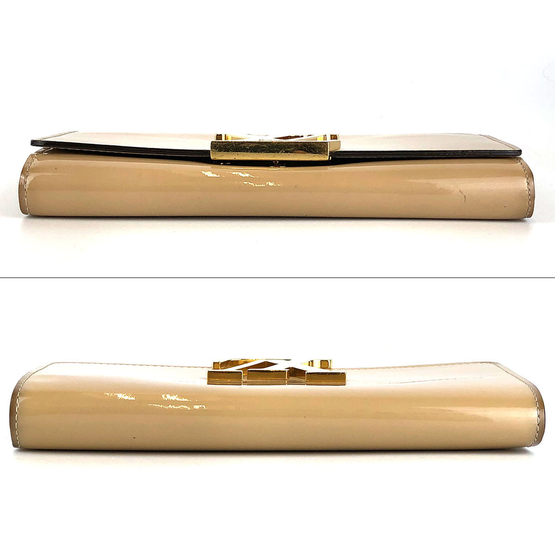LOUIS VUITTON ルイ・ヴィトン 
 ポルトフォイユ・ルイーズ M61318 長財布 
ヴェルニ デュンヌ/ベージュ系