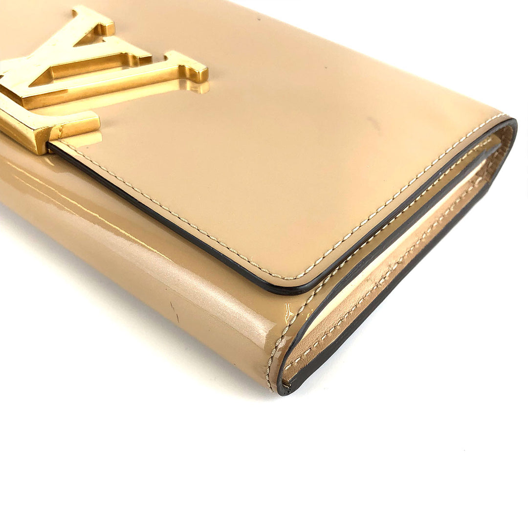 LOUIS VUITTON ルイ・ヴィトン 
 ポルトフォイユ・ルイーズ M61318 長財布 
ヴェルニ デュンヌ/ベージュ系