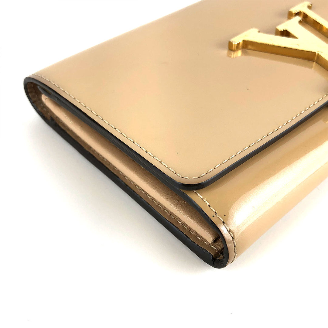 LOUIS VUITTON ルイ・ヴィトン 
 ポルトフォイユ・ルイーズ M61318 長財布 
ヴェルニ デュンヌ/ベージュ系
