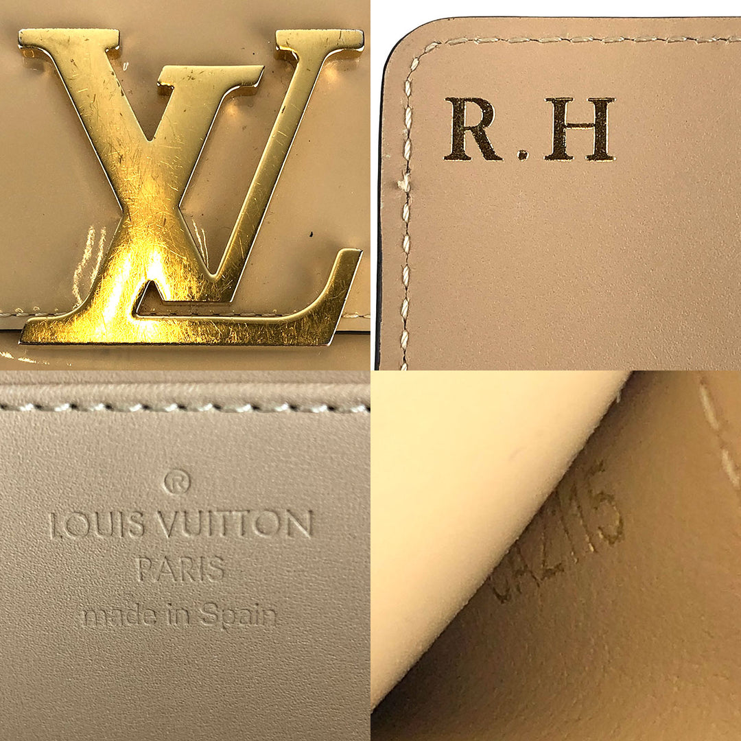 LOUIS VUITTON ルイ・ヴィトン 
 ポルトフォイユ・ルイーズ M61318 長財布 
ヴェルニ デュンヌ/ベージュ系