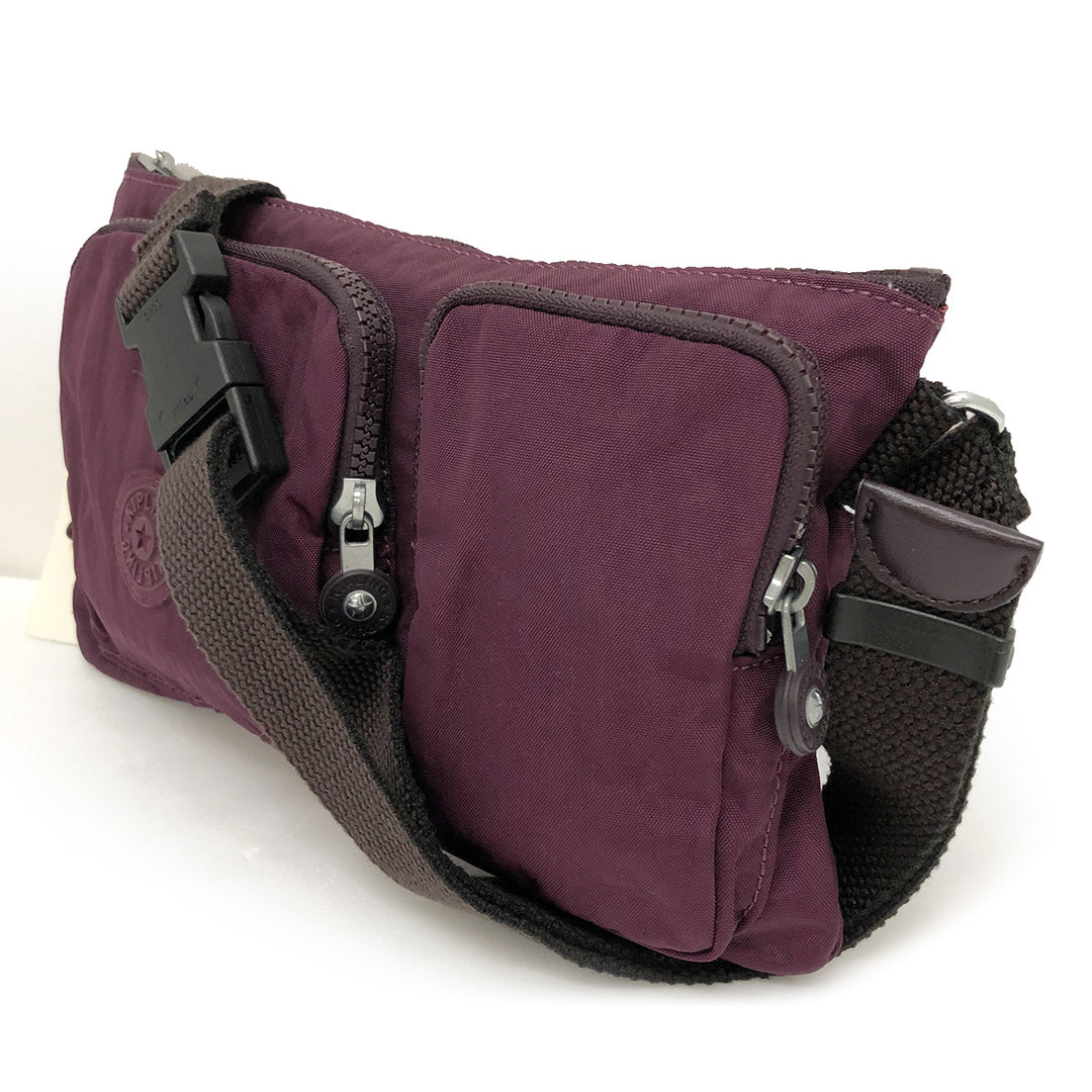 Kipling キプリング 
 K1448351E ショルダーバッグ 
ナイロン/レザー  ダークプラム