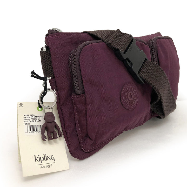Kipling キプリング 
 K1448351E ショルダーバッグ 
ナイロン/レザー  ダークプラム