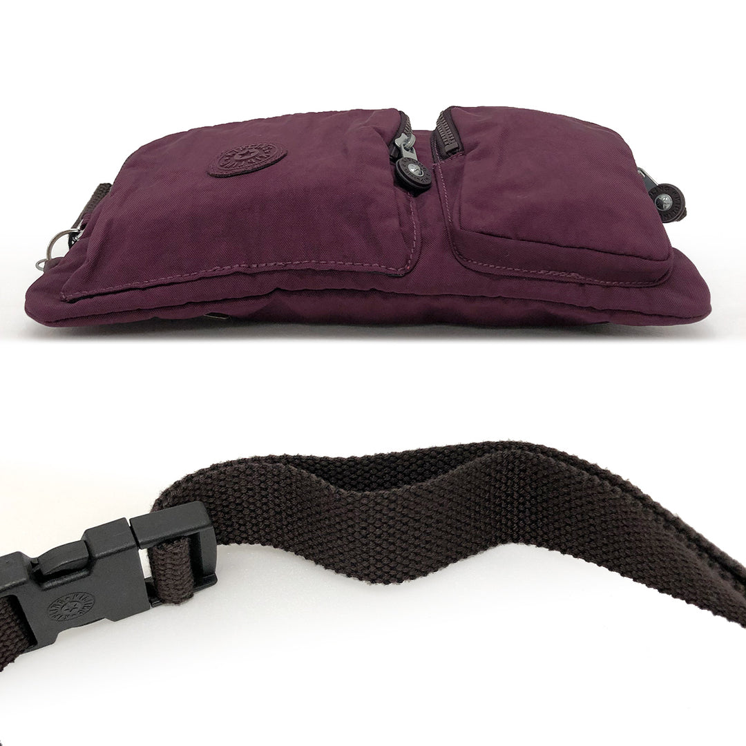Kipling キプリング 
 K1448351E ショルダーバッグ 
ナイロン/レザー  ダークプラム