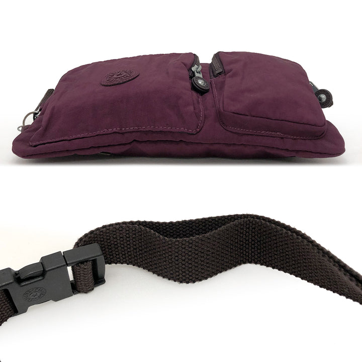 Kipling キプリング 
 K1448351E ショルダーバッグ 
ナイロン/レザー  ダークプラム