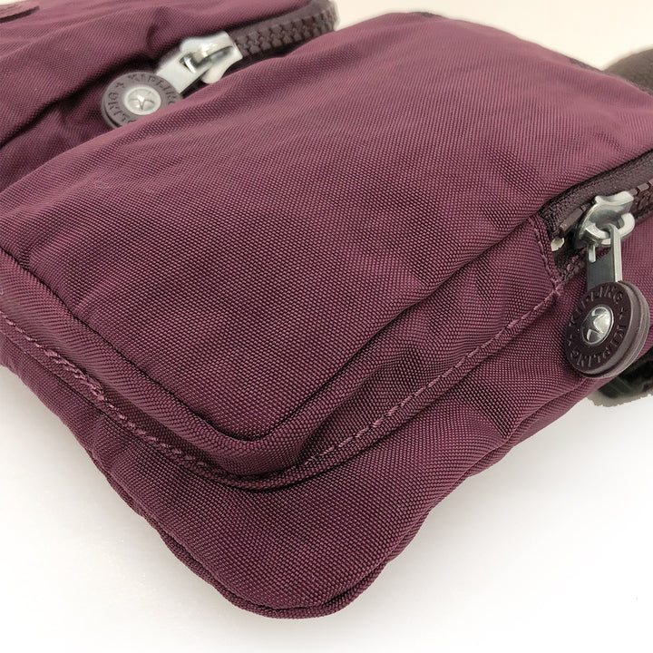 Kipling キプリング 
 K1448351E ショルダーバッグ 
ナイロン/レザー  ダークプラム