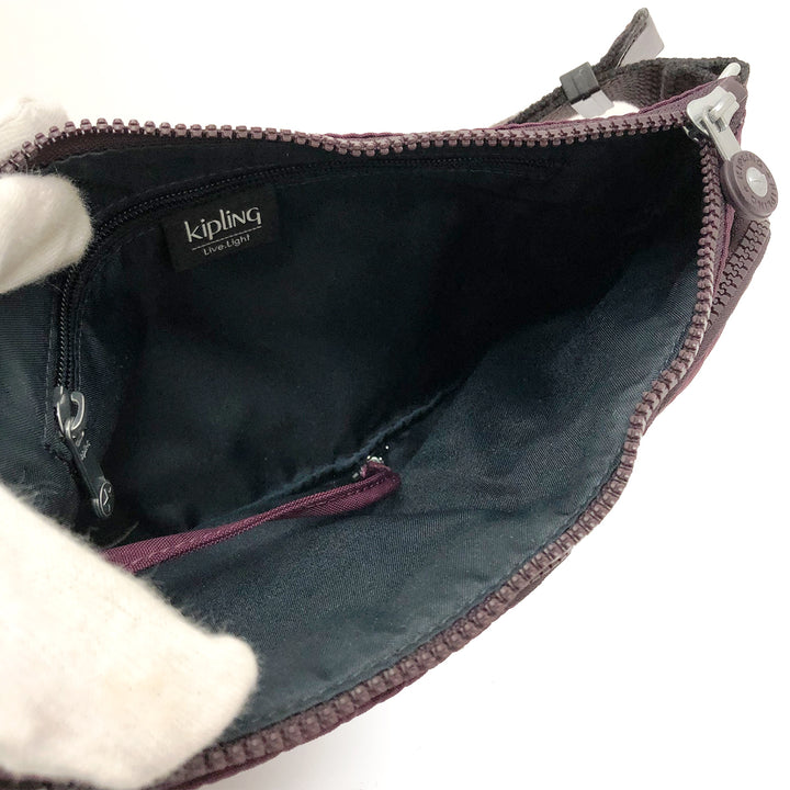Kipling キプリング 
 K1448351E ショルダーバッグ 
ナイロン/レザー  ダークプラム