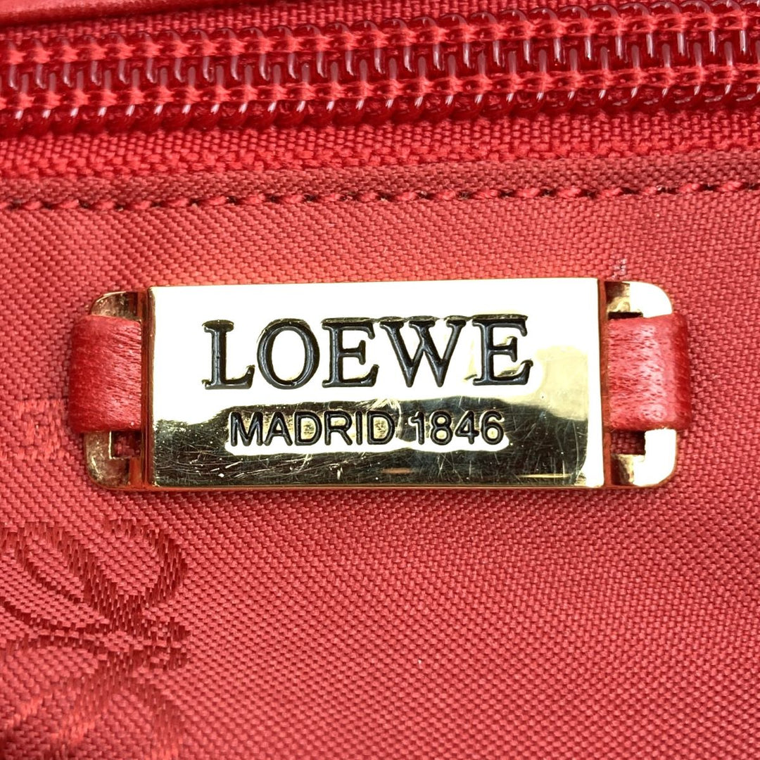 LOEWE ロエベ 
 リュック・デイパック 
レザー レッド