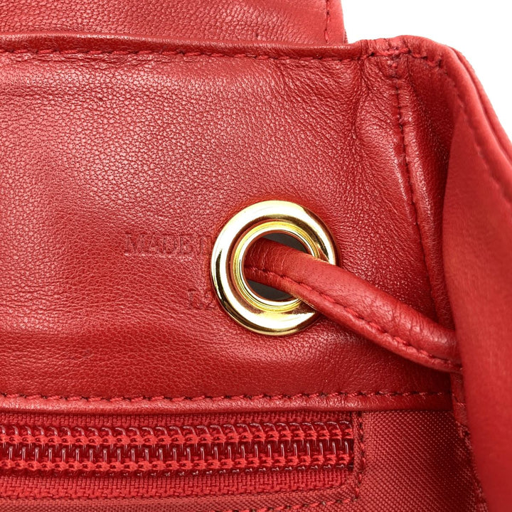 LOEWE ロエベ 
 リュック・デイパック 
レザー レッド