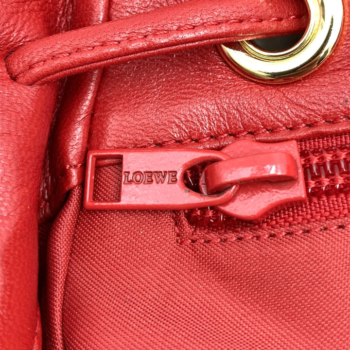 LOEWE ロエベ 
 リュック・デイパック 
レザー レッド
