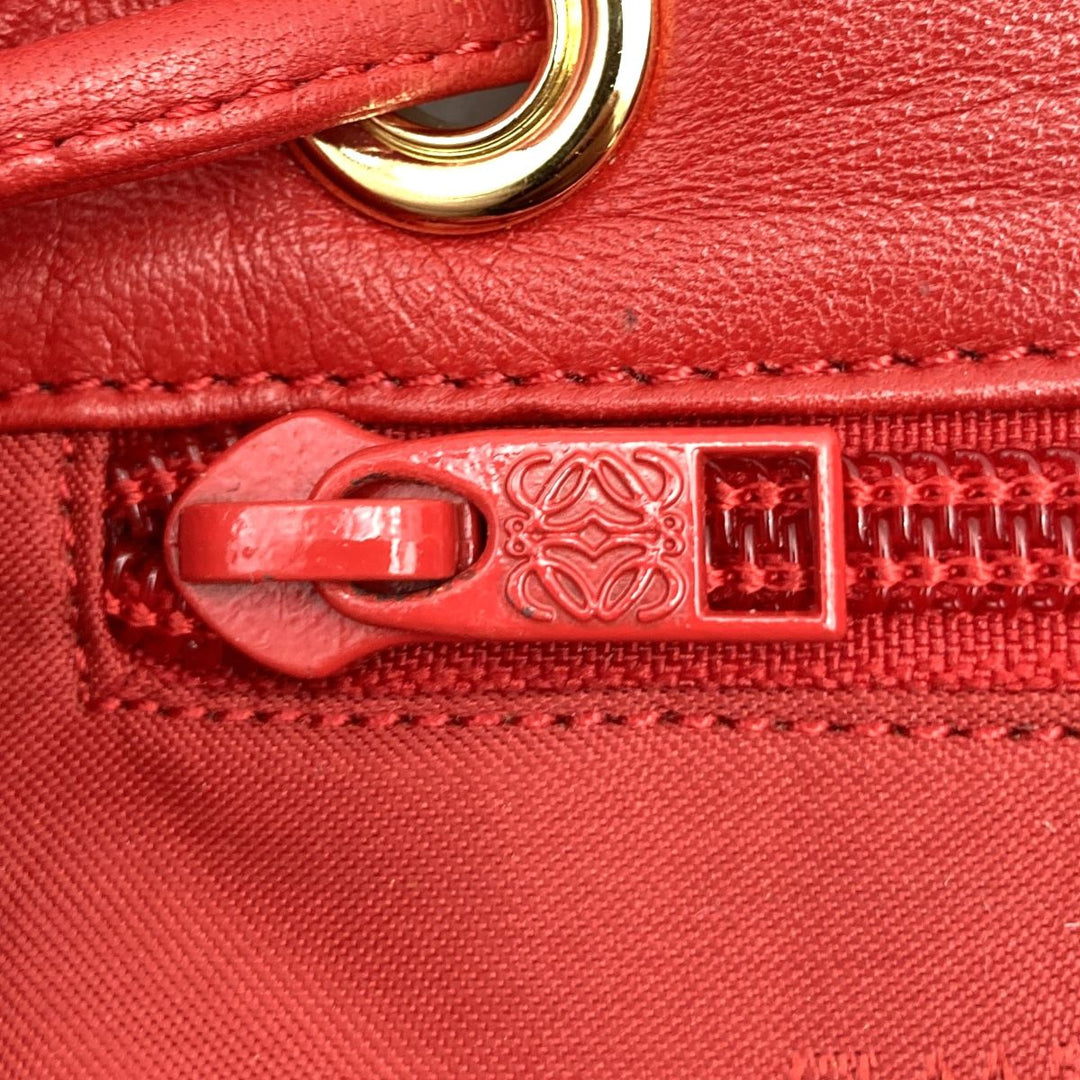 LOEWE ロエベ 
 リュック・デイパック 
レザー レッド