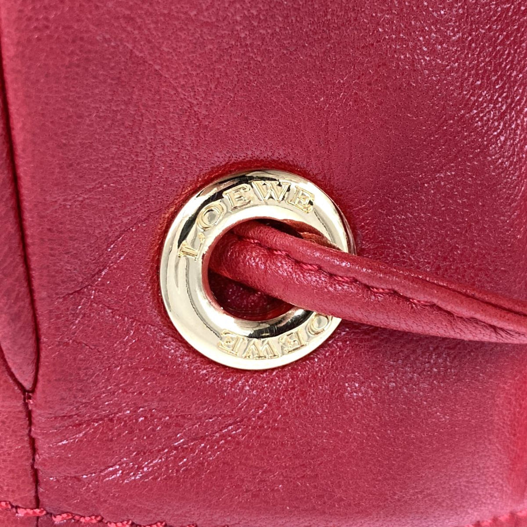 LOEWE ロエベ 
 リュック・デイパック 
レザー レッド