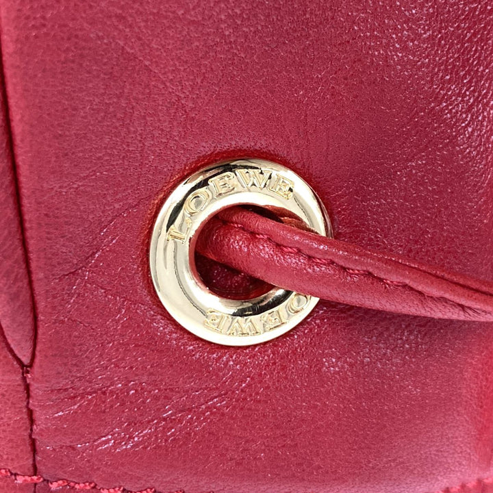 LOEWE ロエベ 
 リュック・デイパック 
レザー レッド