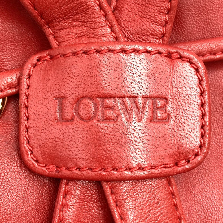 LOEWE ロエベ 
 リュック・デイパック 
レザー レッド