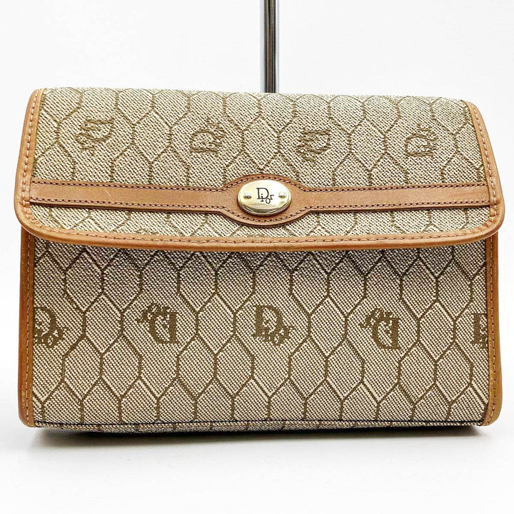Christian Dior クリスチャンディオール 
 ポーチ 
PVC ベージュ