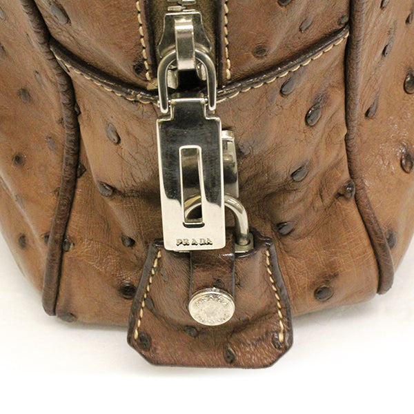PRADA プラダ 
 BL0095  ショルダーバッグ 
オーストリッチ ブラウン系