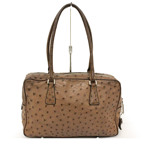 PRADA プラダ 
 BL0095  ショルダーバッグ 
オーストリッチ ブラウン系