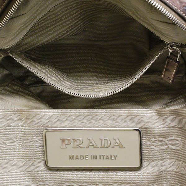 PRADA プラダ 
 BL0095  ショルダーバッグ 
オーストリッチ ブラウン系