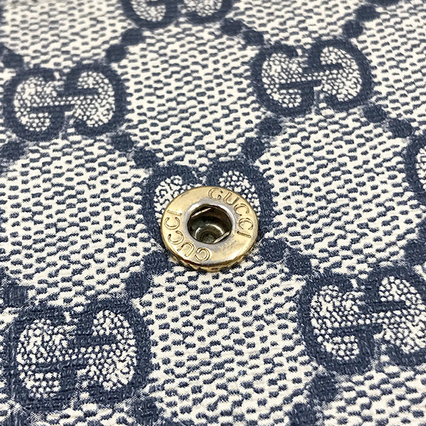 GUCCI グッチ 
 410100 長財布 
レザー/PVC  ネイビー