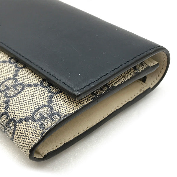 GUCCI グッチ 
 410100 長財布 
レザー/PVC  ネイビー
