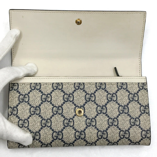 GUCCI グッチ 
 410100 長財布 
レザー/PVC  ネイビー
