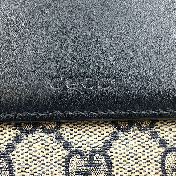 GUCCI グッチ 
 410100 長財布 
レザー/PVC  ネイビー