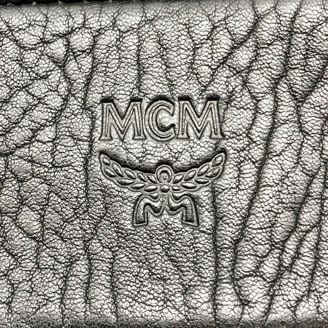 MCM エム・シー・エム 
 ハンドバッグ 
レザー ブラック
